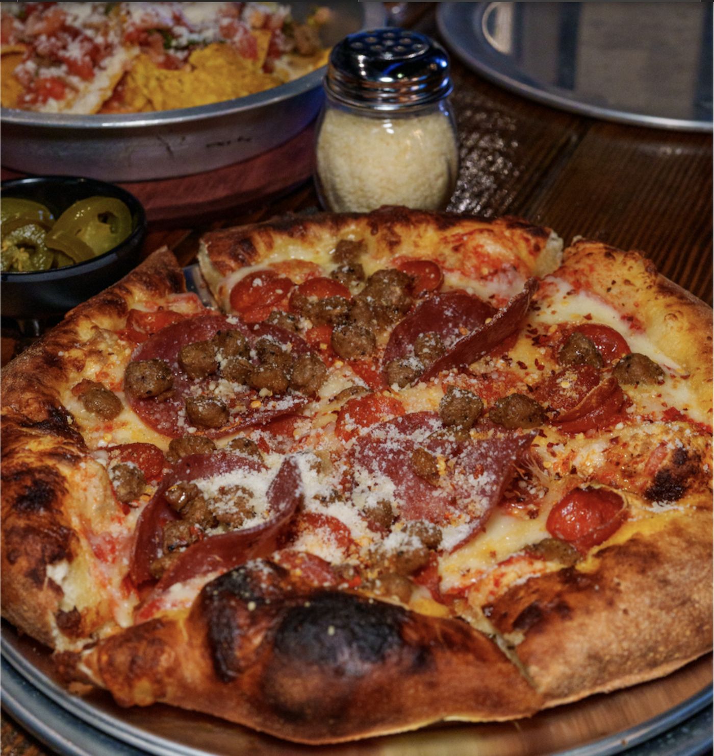 Gantry Meatlover wood fired pizza